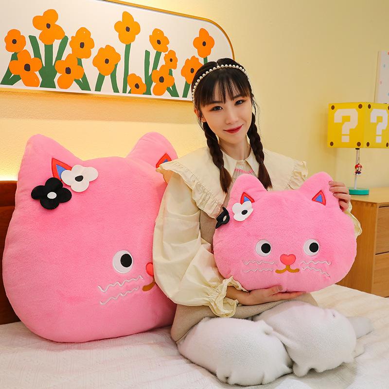 Polka Dot Cat Throw Pillow Cute Cat Plush Toy Cushion Doll Children's Rag Doll Birthday Gift