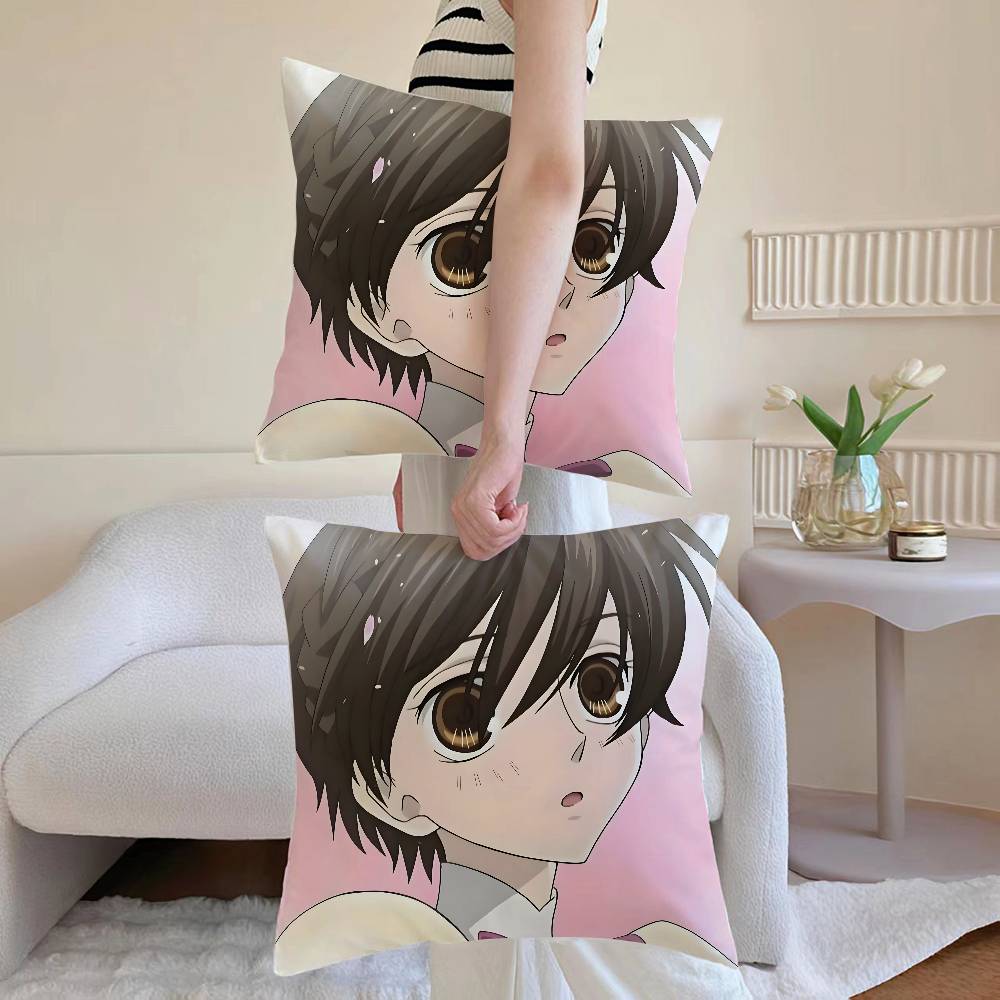 H-Haruhi Fujioka Pillow Case Anti-dustmite Pillowcase Invisible zipper silky Sofa cushion cover
