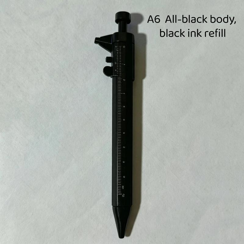 1Pcs Gel Ink Pen Multifunction Caliper Pen Ball‑Point 1.0Mm Ballpoint Pen Vernier Caliper Roller Ball Pen Creativity Stationery