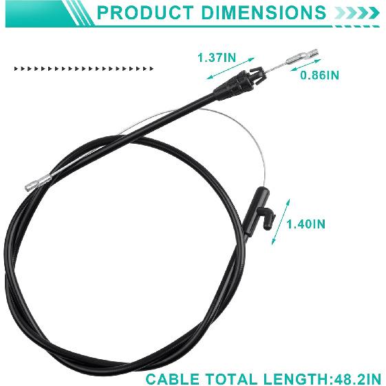 127-0713 Brake Cable Compatible with Toro 21" Recycler Lawn Mower, Fits Models 20349 20367 21319 21328 21332 21356 21356 10730 10736 17750,