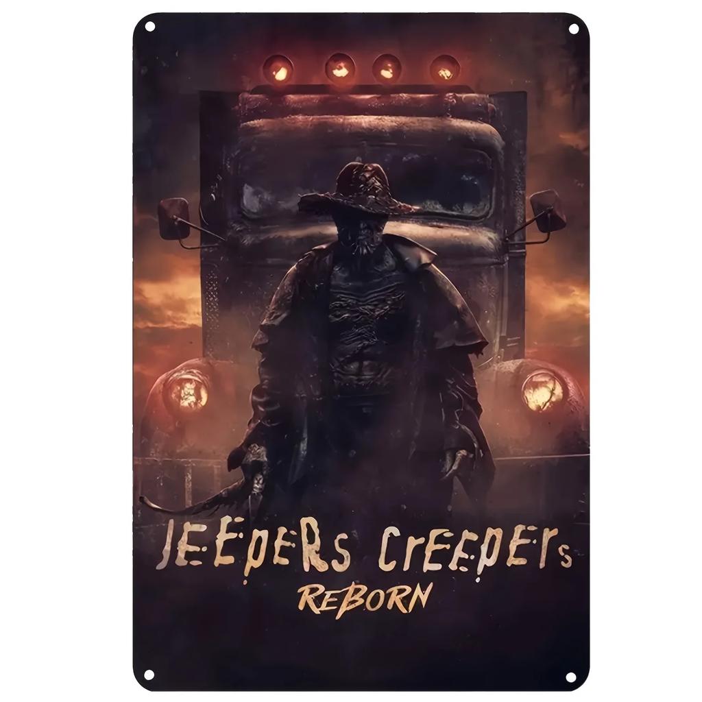 Retro Halloween Metal Sign Horror Movie Theme Shabby Iron Painting Tin Signs Wall Art Man Cave Film Theater Club Home Decoration
