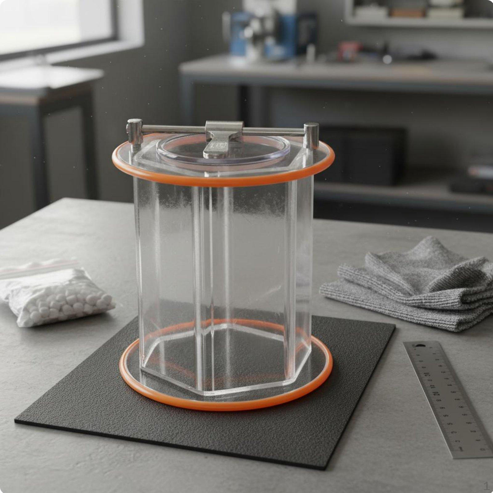 Hexagonal Polishing Barrel High GlassLike Acrylic Tumbler Drum LeakResistant Seal Rotary Polisher