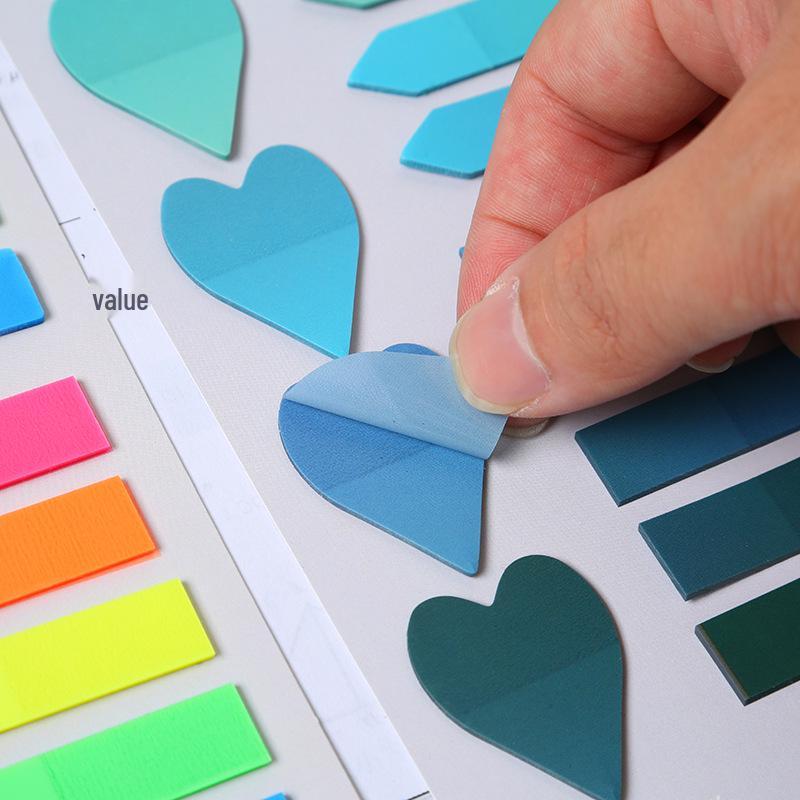 PET Extra Thin Classification Index Marking Stickers - Colored, Translucent, Long Strips for Students