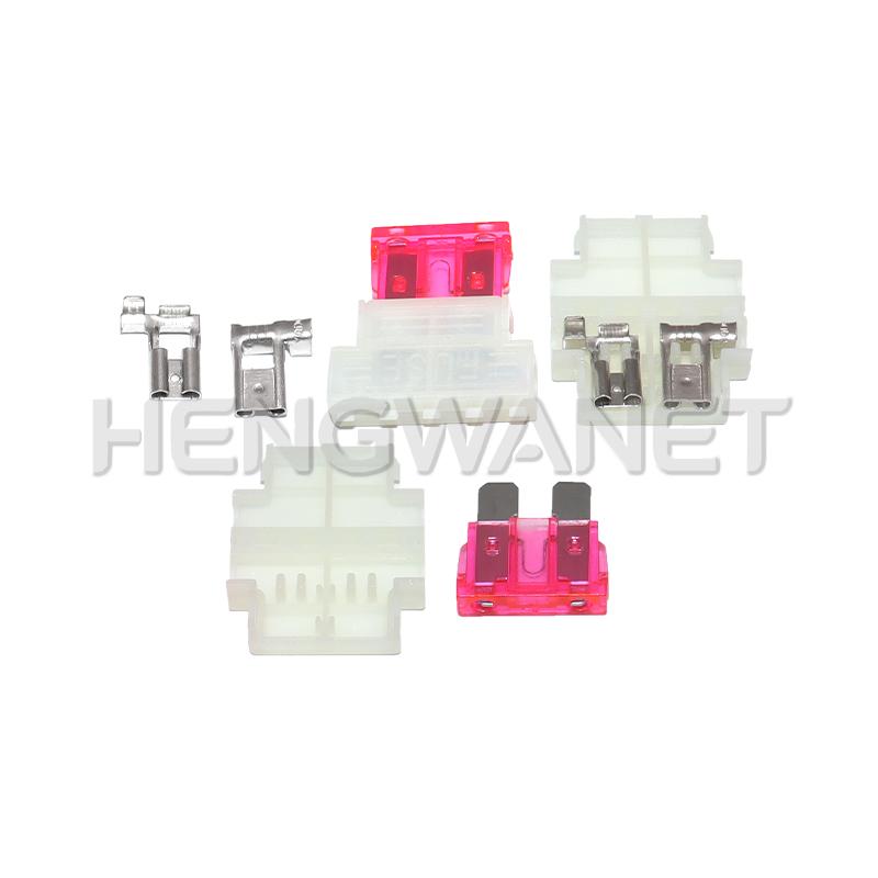 5PCS Standard Middle Fuse Holder + Boat Truck ATC ATO Blade Fuse 1A 2A 3A 4A 5A 7.5A 10A 15A 20A 25A 30A 35A 40A Fuses4
