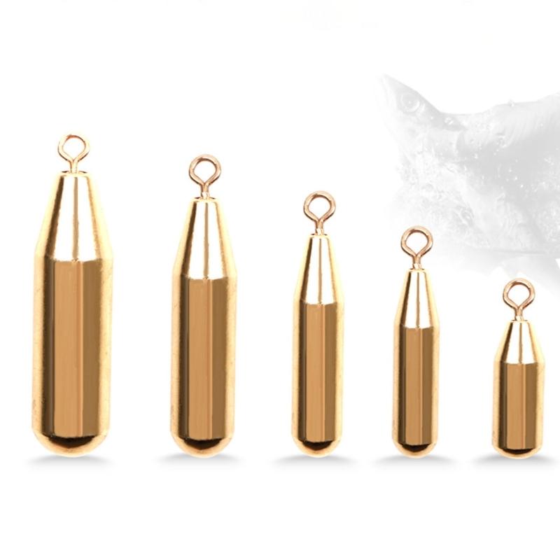 10pcs Copper Sinking Lure Weight With Enhances Casting Distance Fishing Accessories Sinkers For Fishing