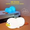 1PC Doudou Duck Night Light  Children's Gift Soft Light Eye Care USB Charging Timing Automatic Clap Silicone Lamp