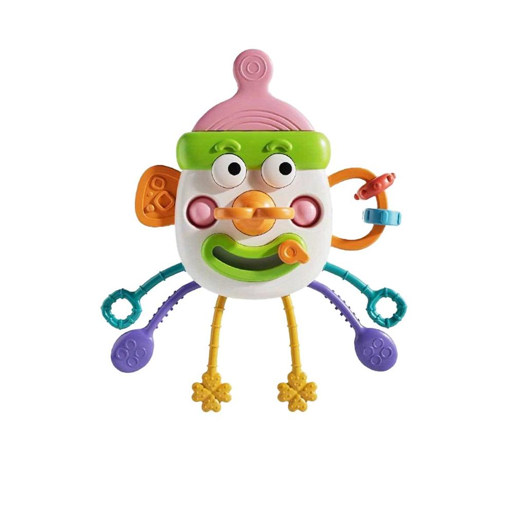 Montessori Pull String Sensory Toy Baby Silicone Teething Early Education Fidget Activity Grasp Travel Toys For Toddler 0-18M