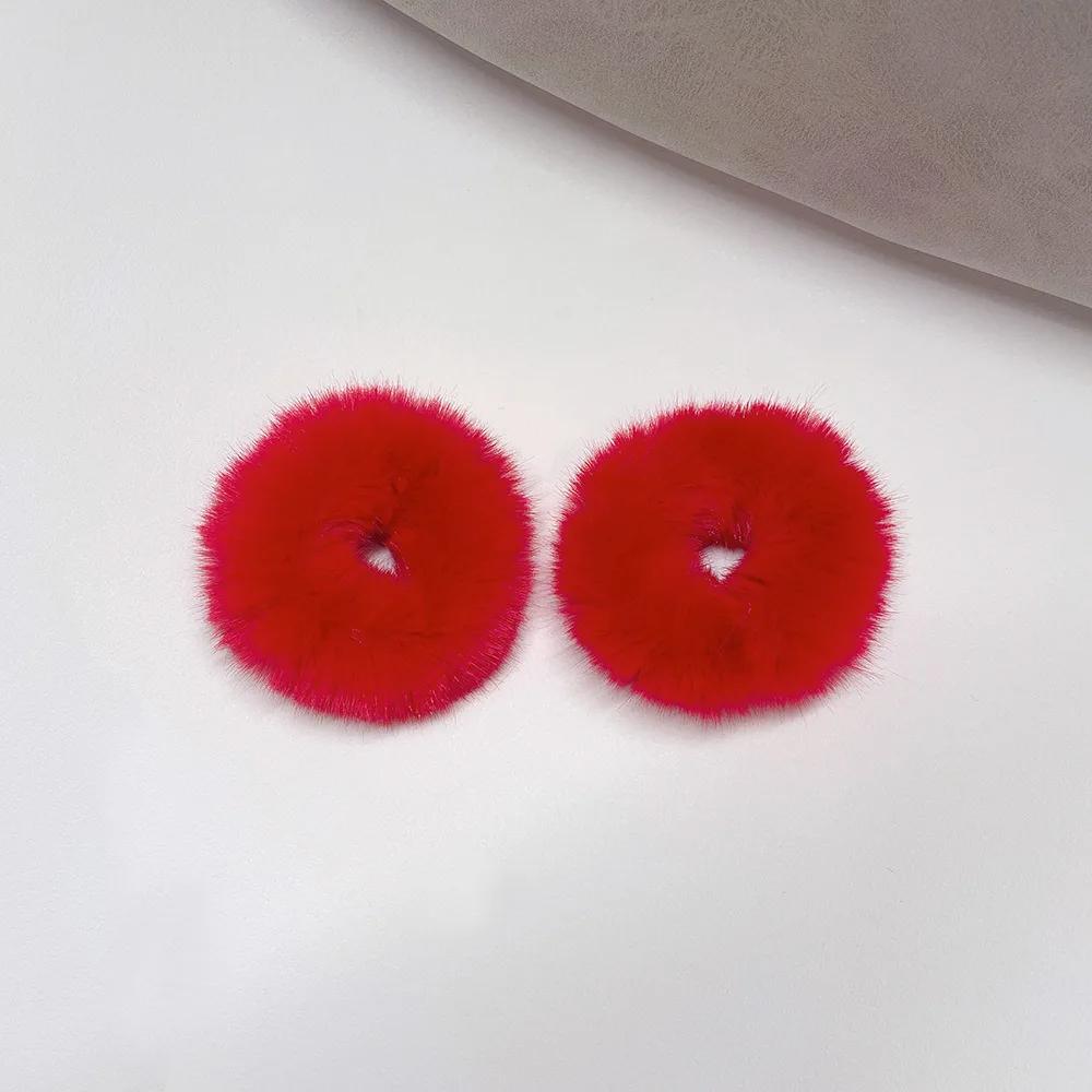 

2 шт. Новые кисточки Большие красные аксессуары для волос в китайском стиле Милые детские выступления на День защиты детей и Новый год Имитация кроличьего меха Резинки