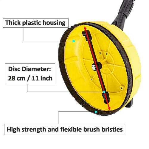 High-Pressure Washer Rotary Brush, Rotary Surface Patio Cleaner for K?rcher K Series K1-K7 Cleaning Tools, Deck Brush for Household Cars, Floors, Wall