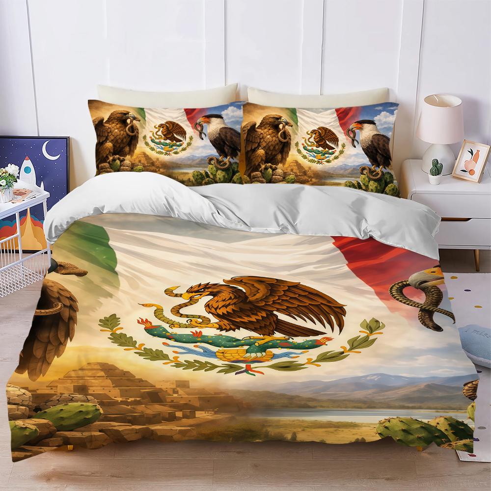 Aguila Grande Mexican Style Duvet Cover Set Soft Wash Bed 3 Piece Summer Comfortable Student Dormitory Home Baby Bedding Best