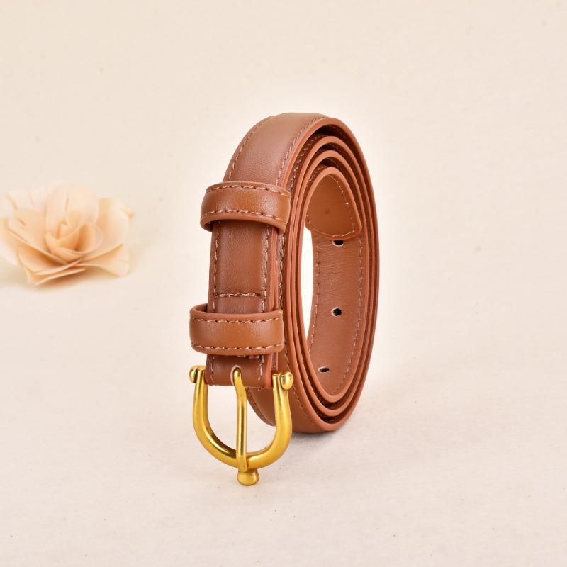Women S Genuine Leather Narrow Belt For Jeans And Trousers Fashion Simple Waist Strap