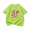 Kids Cotton T Shirt Cute Girl With Unicorn Print Crew Neck Short Sleeve Tee Casual Boys Girls Summer Tops