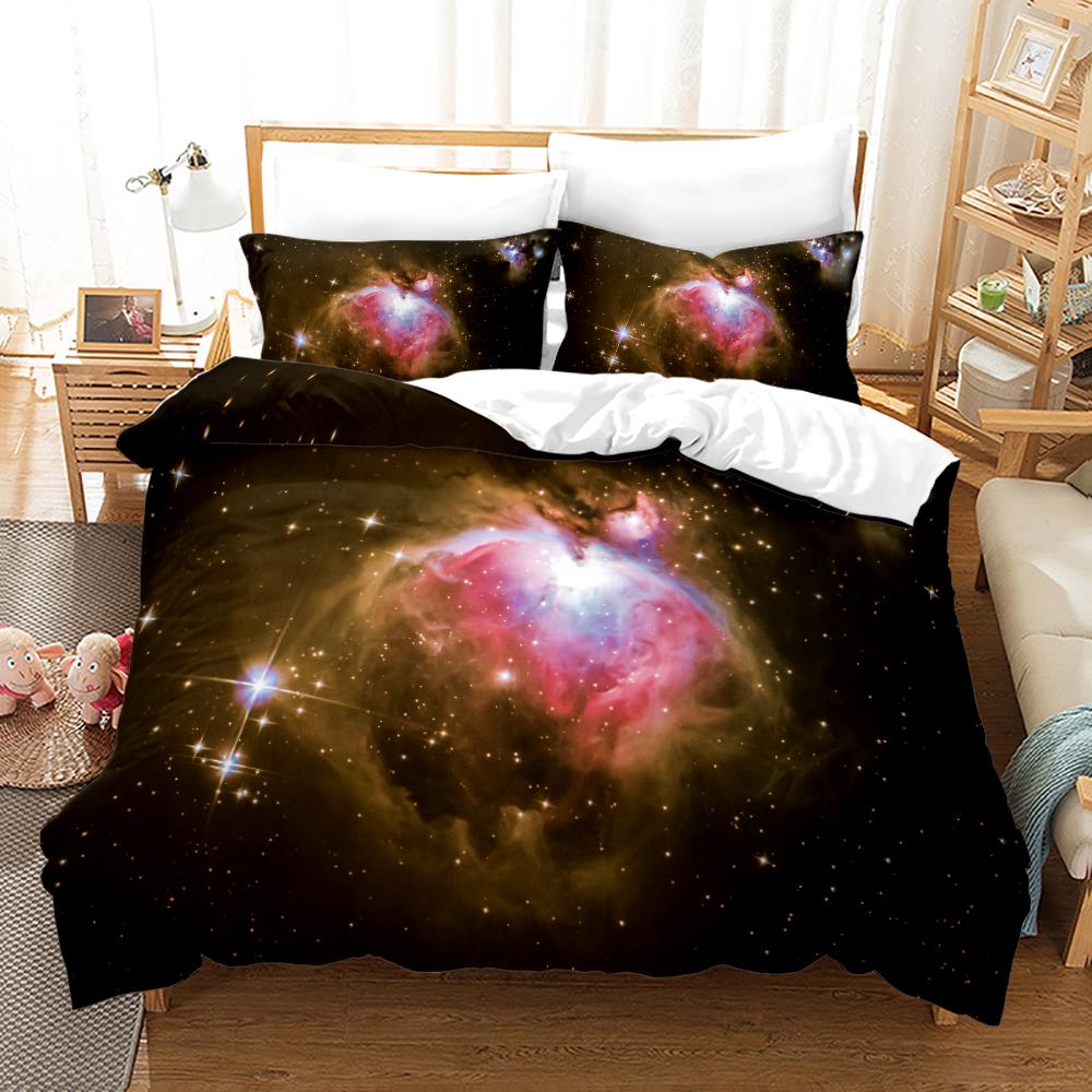 Space Galaxy Bedding Set Bedspread Single Twin Full Queen King Size Sky Milky Way Planet Bed Set Aldult Kid Duvetcover 06