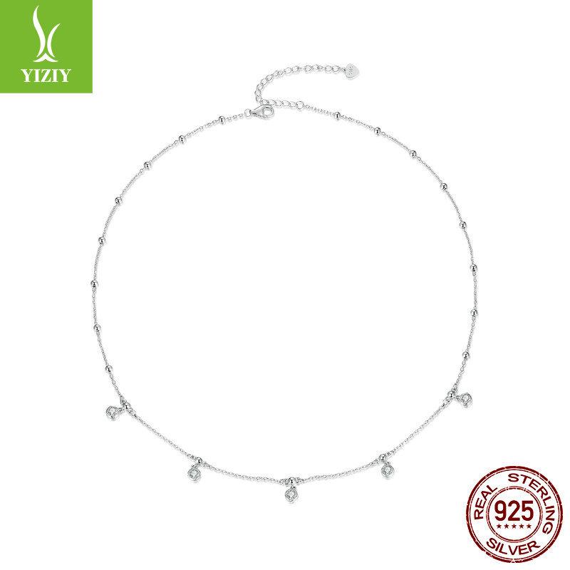 Gypsy Moissanite Necklace Female, Romantic And Elegant Wind Can Be Stacked To Wear S925 Sterling Silver Collarbone Chain