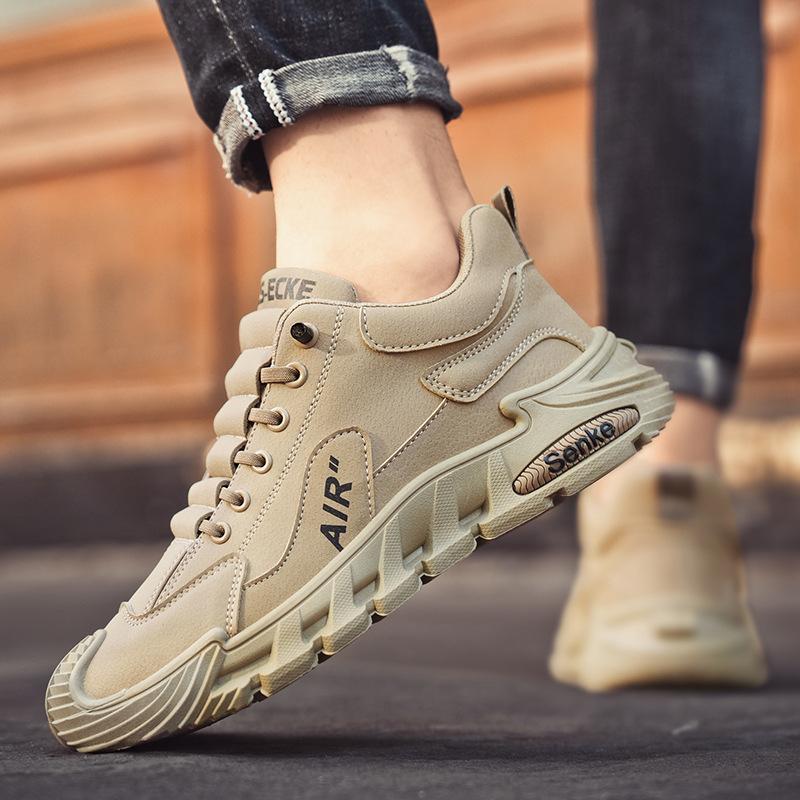 

Мужская обувь 2025 весна новая износостойкая уличная обувь для пеших прогулок повседневная универсальная мужская водонепроницаемая рабочая спортивная обувь для отдыха 44 хаки