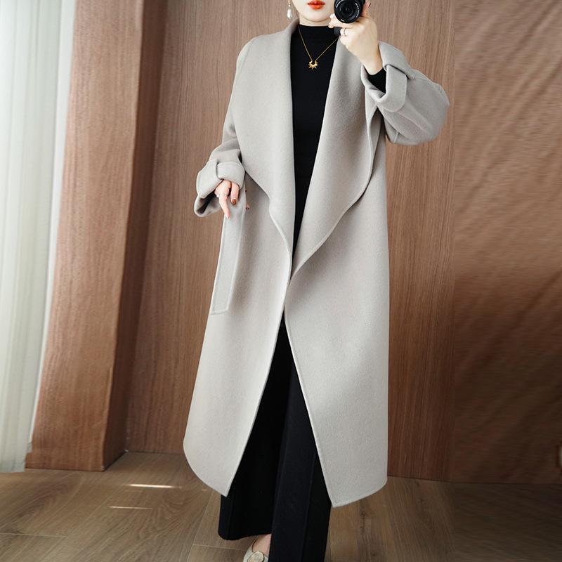 

Женское длинное пальто из красного ангорского кашемира двойной вязки - Коллекция Осень/Зима 2025. S (Optimal for 100-130 lbs)