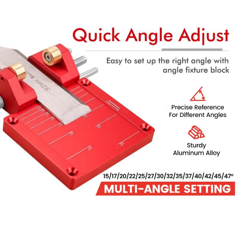 M-Modern-Universal Fixed Angle Knife Sharpener, For Woodworking Chisel& Plane Blade Sharpening Holder Tool
