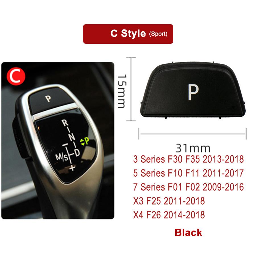 Car Gear Shift Lever Auto P Parking Button Cap Cover For BMW 3 5 7 X3 X4 X5 X6 Series E90 F30 F10 F01 F25 F26 E70 F15 F16
