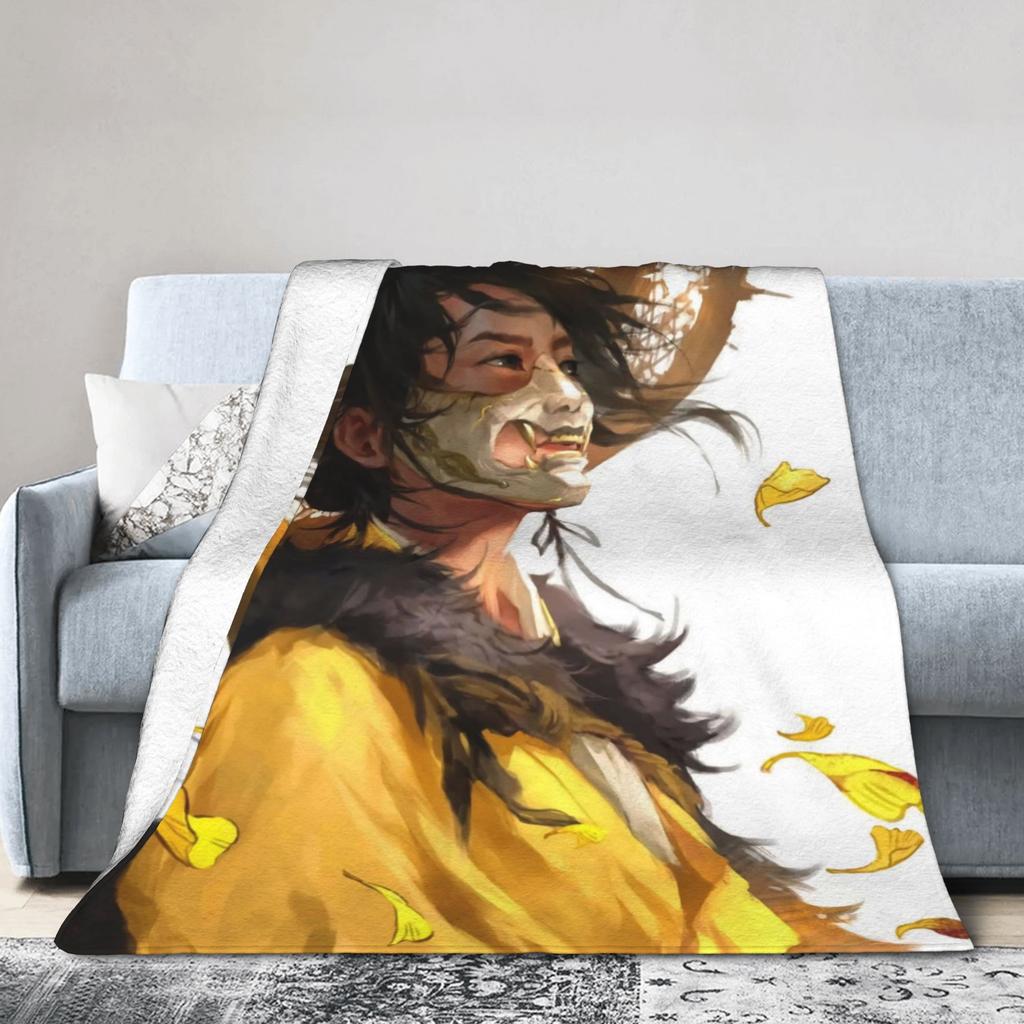 Warm BlanketsKids Adult Decorative Ghost of Yotei 2025 Game Throw Blanket  Flannel Bedspread For Home Decor Pattern Sofa Cover