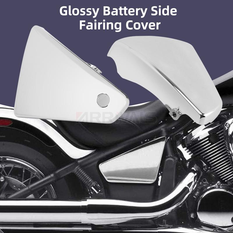 Motorcycle Chrome Left Right Battery Side Cover Fairing For Kawasaki Vulcan VN900 Classic Custom 2006-2020