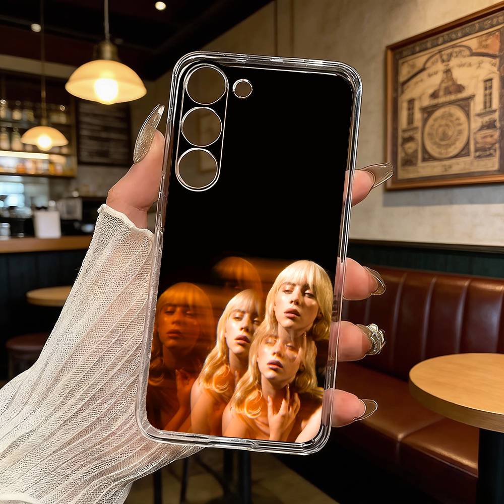 B-Billie E-Eilish Phone Case For Samsung Galaxy A71,A70,A52,A51,A40,A30 Transparent Cover