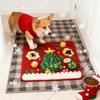 BOOTEELY Christmas Snuffle Mat For Dogs Pet Nose Work Slow Feeding Training Pad Interactive Toy Stress Relief Activity Blanket