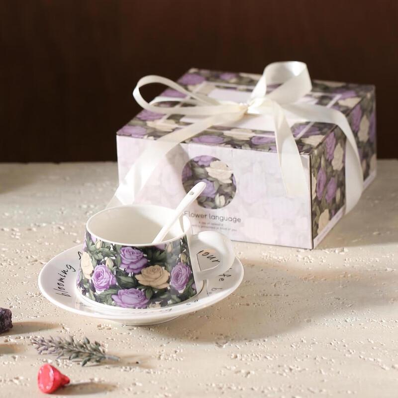 Керамический кофейный набор с блюдцем  Ирис