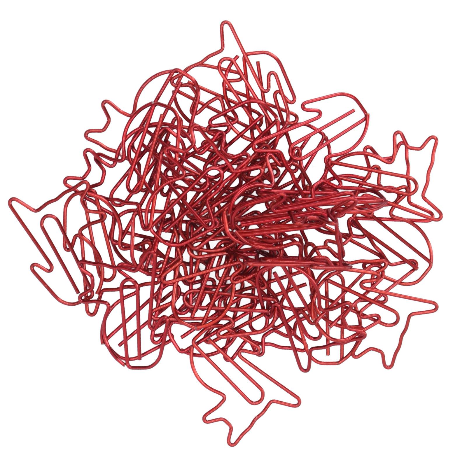 

100 шт. Скрепки для бумаги в форме кошки Повышенное сопротивление скольжению Защита от ржавчины Многоразовые металлические скрепки для бумаги