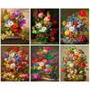 CHENISTORYNO Flower Picture Diy Painting By Numbers Kits Acrylic Canvas Painting Drawing Coloring By Numbers For Adults Diy Gift