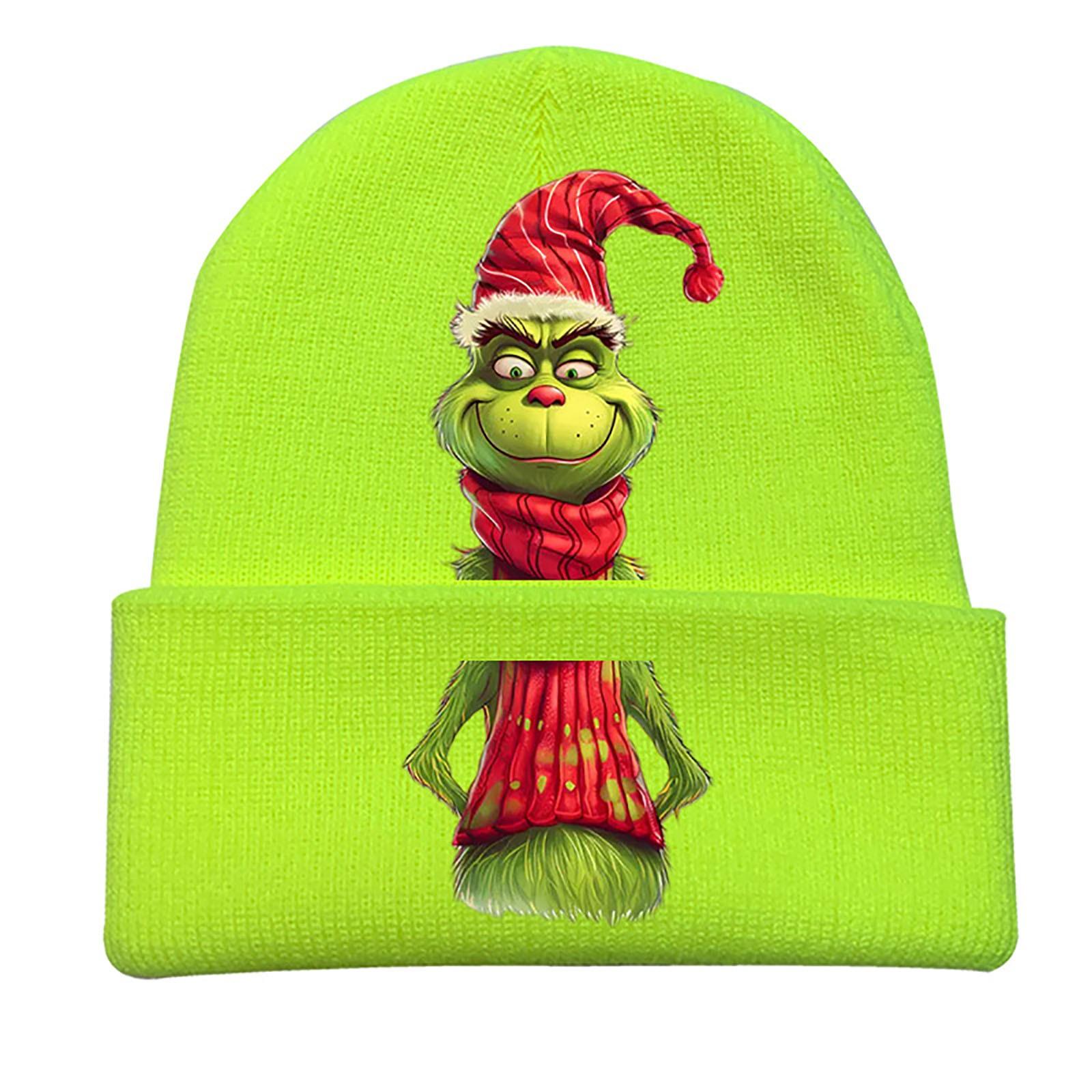 

Рождественская бархатная шапка New Line, вязаная шапка, зимняя незамерзающая шляпа от солнца, зеленая шапка с принтом One Size