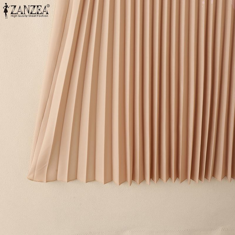 ZANZEA Womens Casual Embroidery Lace Patchwork Summer Short Sleeve Dress