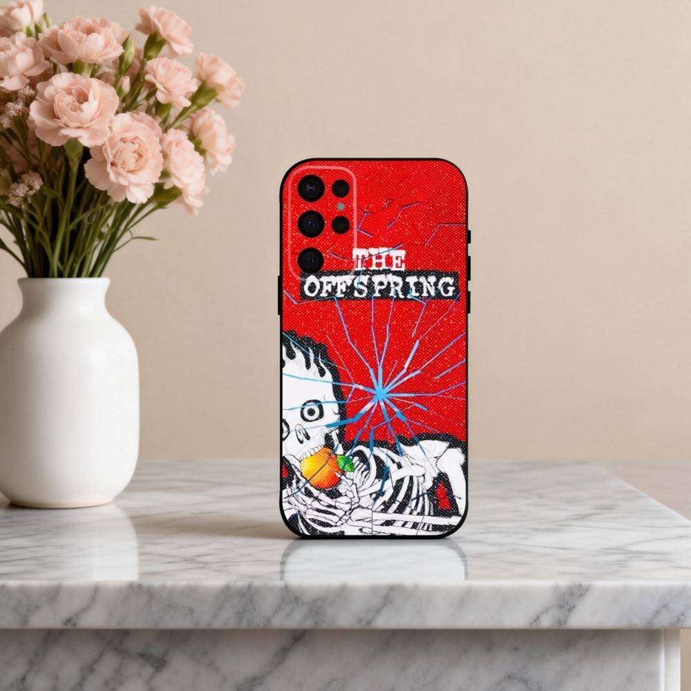 Punk T-The O-Offspring Band Phone Case For Samsung S25,S24,S21,S22,S23,S30,Ultra,S20,Plus,Others Soft Black Case