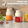 Cordless Juicer Cup with Straw Lid, 800ml Portable Blender for Smoothies, Cordless Juice Cup with 38 Blade, Crush Ice Travel Essential