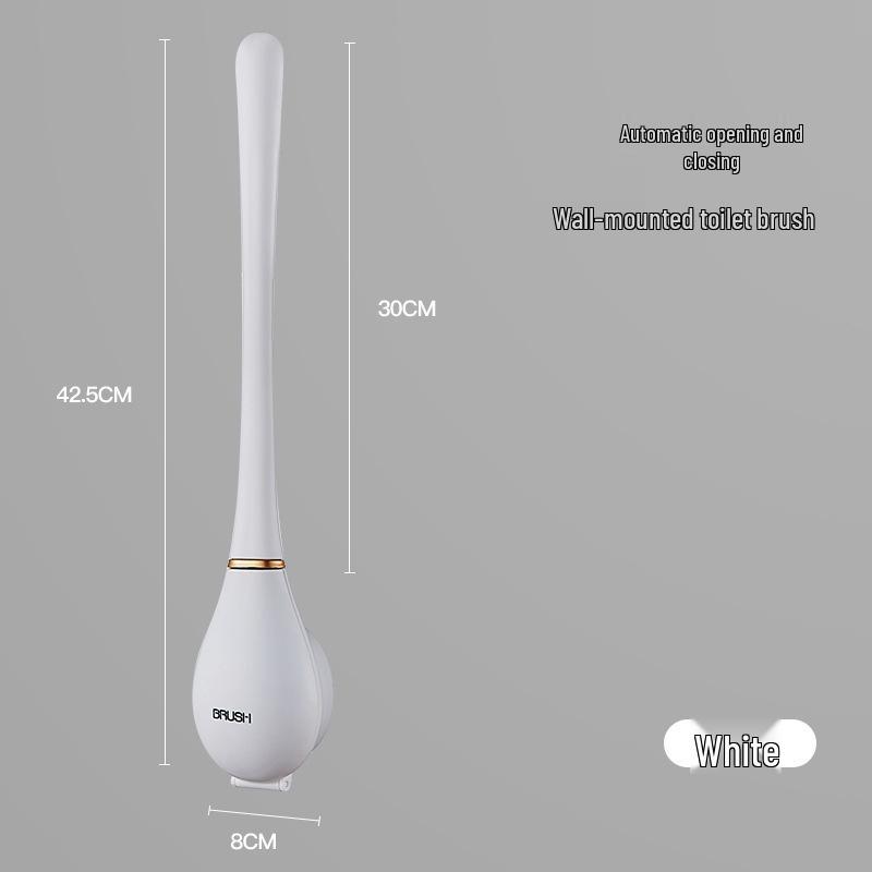 

Силиконовый набор туалетных щеток с длинной ручкой и мягкой щетиной - Настенный, Без мертвых зон