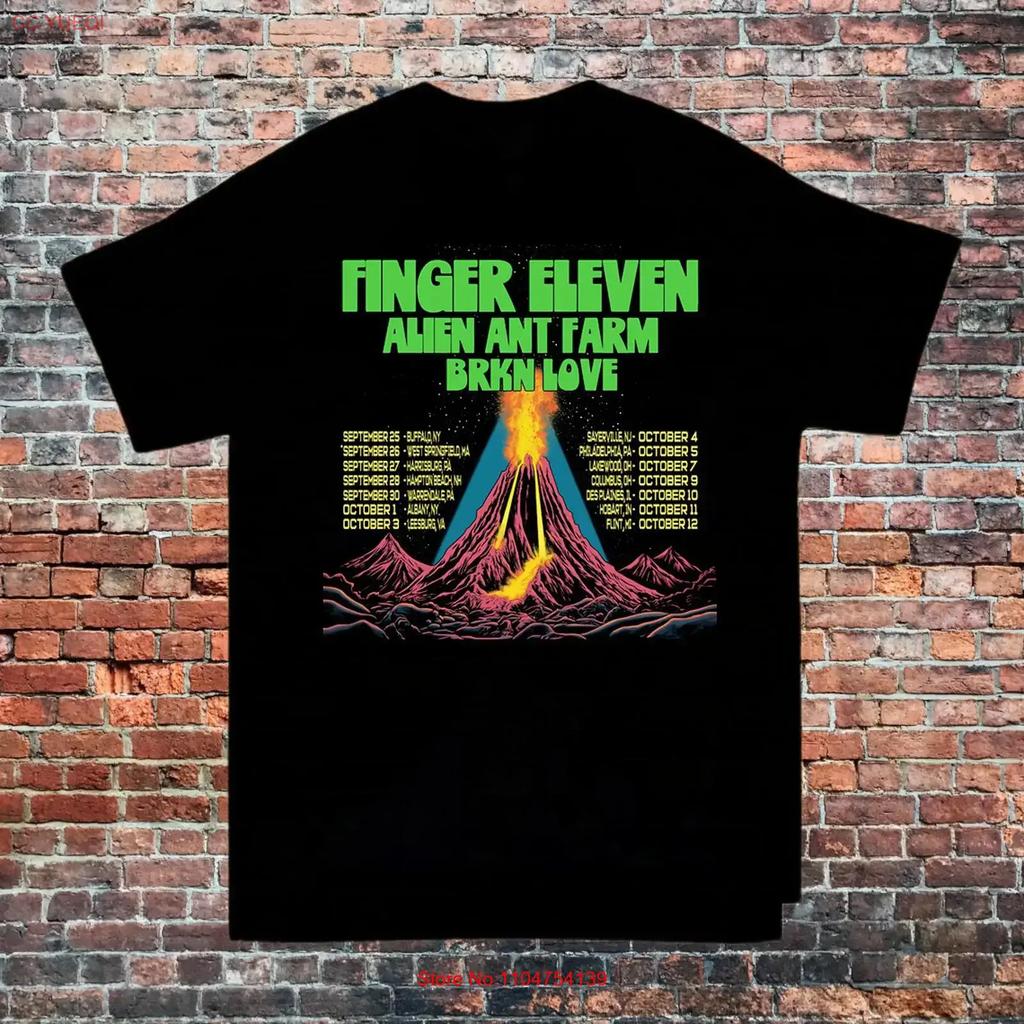 Finger Eleven Alien Ant Farm Tour BLack T Shirt Full Size S 5XL Vintage Washed Versatile Top For Everyday Wear Graphic Unisex