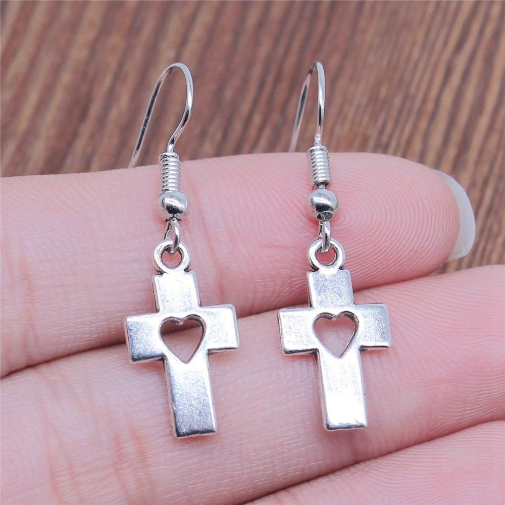 Casual Handmade Cross Amulet Drop Earrings Thoughtful Friendship Gift for Office Wear