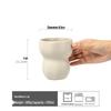 OLOEY Japanese Style Matte Ceramic Gourd Handle Mug Set