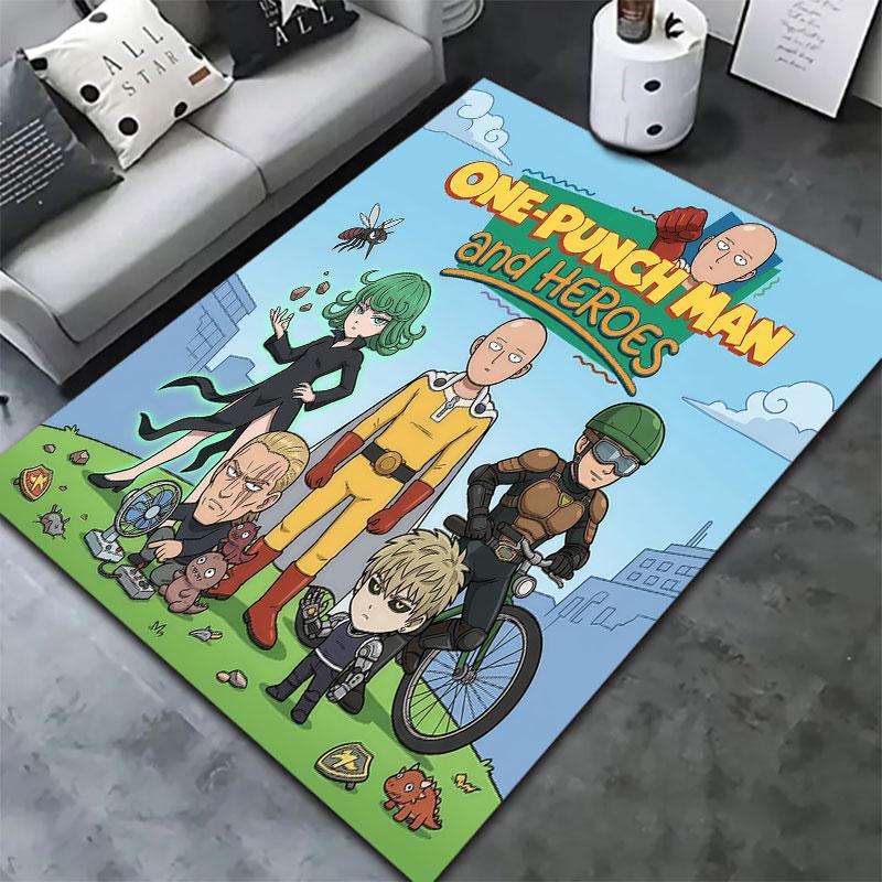 Onepunch Man Carpet Rug For Living Room Bedroom Home Sofa Decoration Kids Play Nonslip Floor Mat