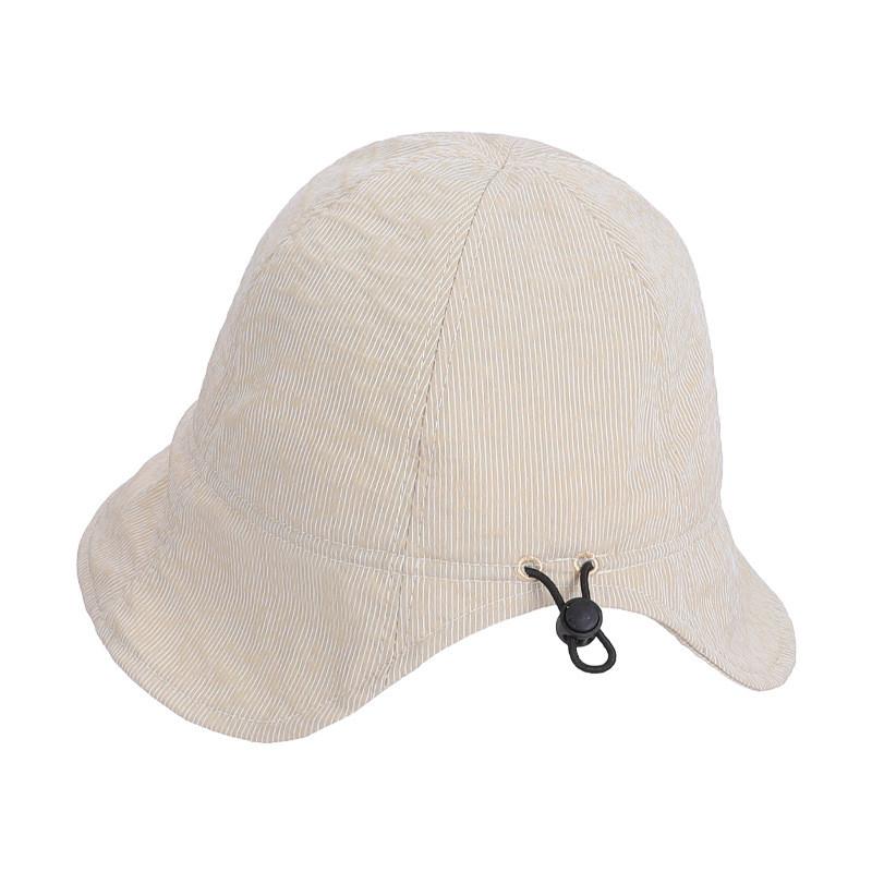 Cotton Striped Sun Hat With Wide Brim For Women Summer Outdoor Sun Protection