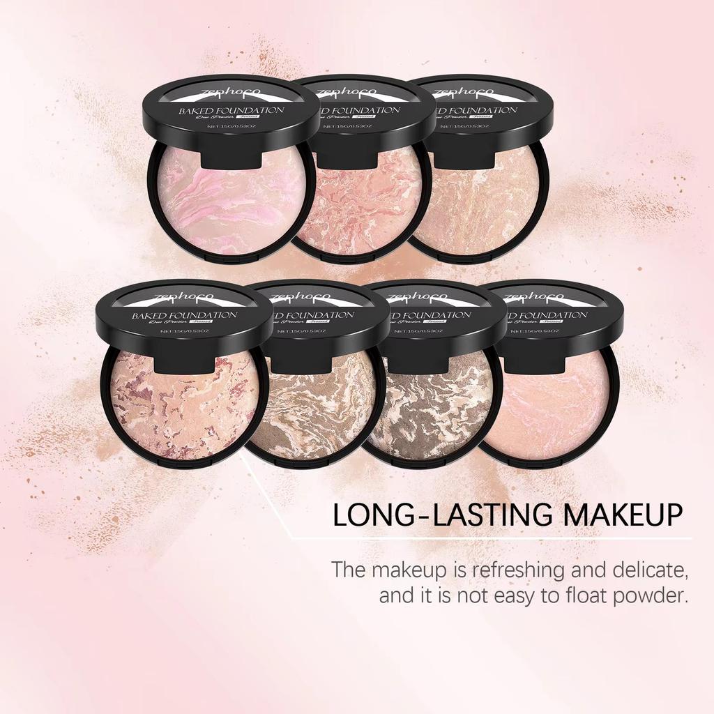 7 Colors Concealer Powder Long Lasting Oil Control Light Thin Makeup Setting Brighten Coverage Highlighter Portable Cosmetics
