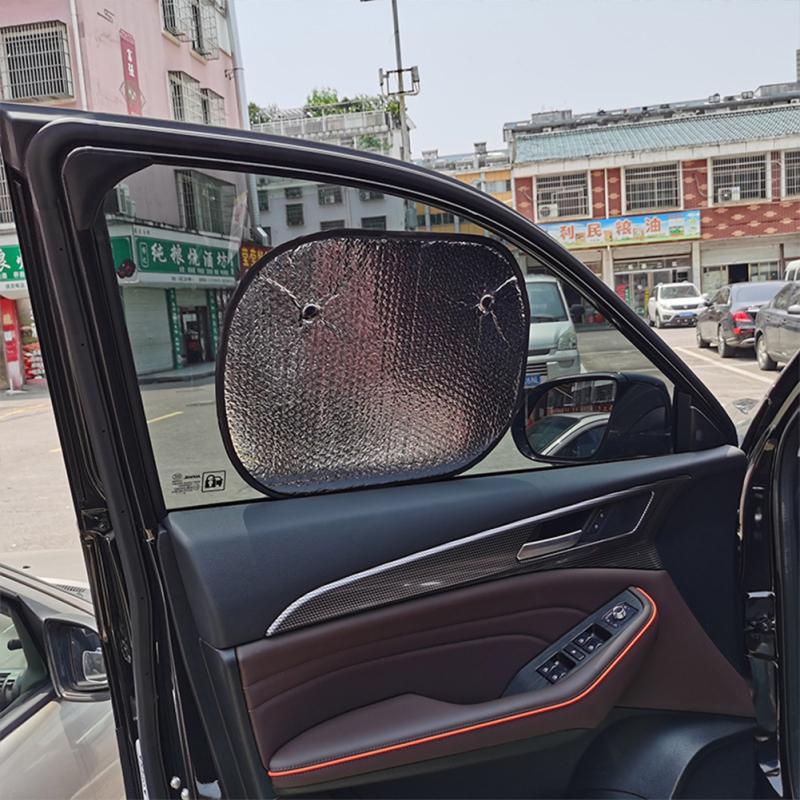1 Pair Double-sided Bubble Car Film Sun Shield Summer Sunscreen Heat Insulation Sunshade Pad Side