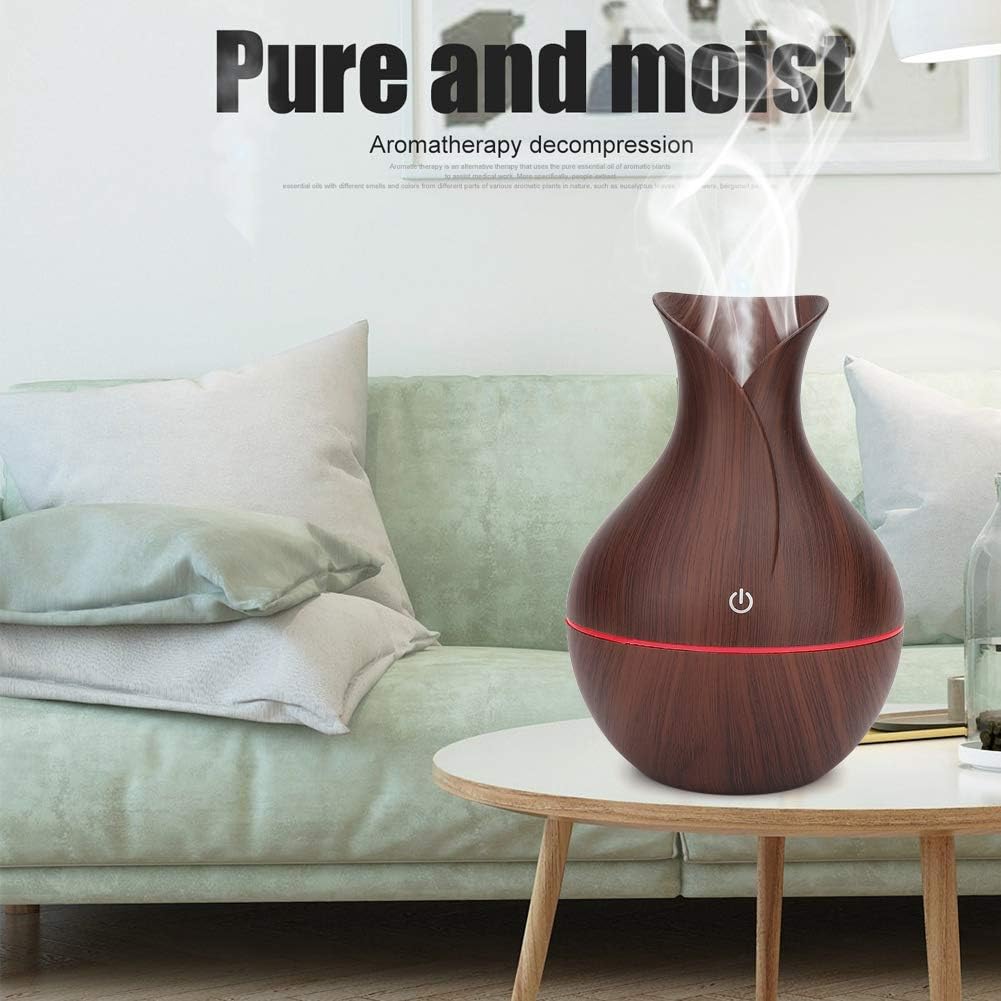 Humidifiers High Capacity Cool Mist Humidifier,for Bedroom,Babyroom, Living Room, Humidifiers (Dark Wooden Grain)