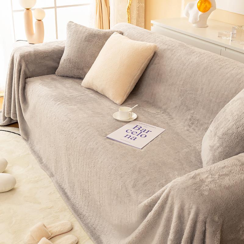 

Плюшевый тканевый чехол для дивана Ins Style, универсальный универсальный чехол для дивана, чехол для дивана, не царапающийся, полностью покрытый, зимняя подушка 180*130cm