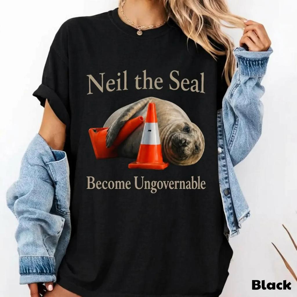 Neil The Seal Become Ungovernable Shirt, Funny Animal Meme T-Shirt, Retro Tasman