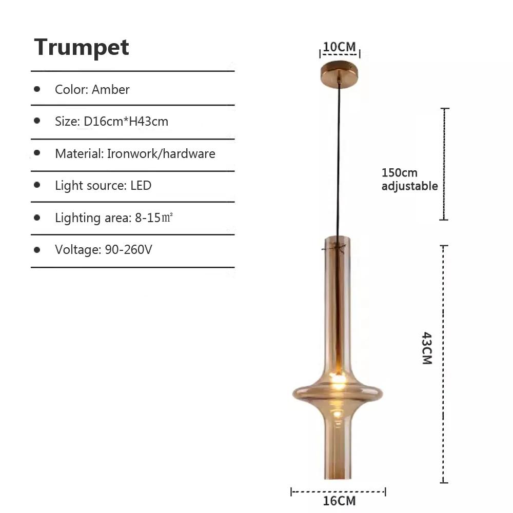 Nordic LED Glass Pendant light Post Modern long tube Simple Creativity Loft Hanging Lamps Cafeteria Bedroom bedside lamps