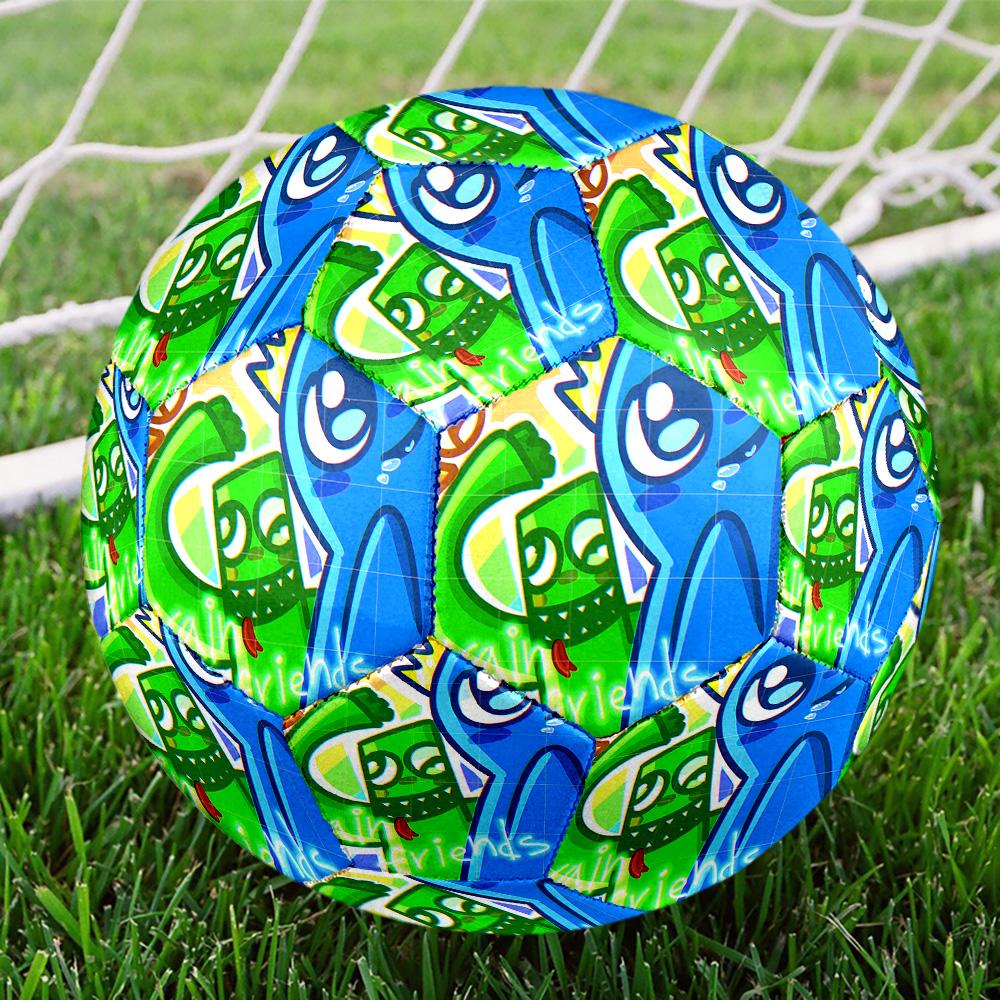 Game Rainbow Friends Print Size 5 Soccer Ball, Standard Match Football for Sports Game and Team Practice, Ideal Gift for Soccer Fans