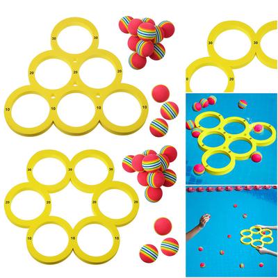 Pool  Games Set with 10 Balls Pool Floating Throwing Games Floating Pool Water  for Kids Adults Swimming Pool Water Game