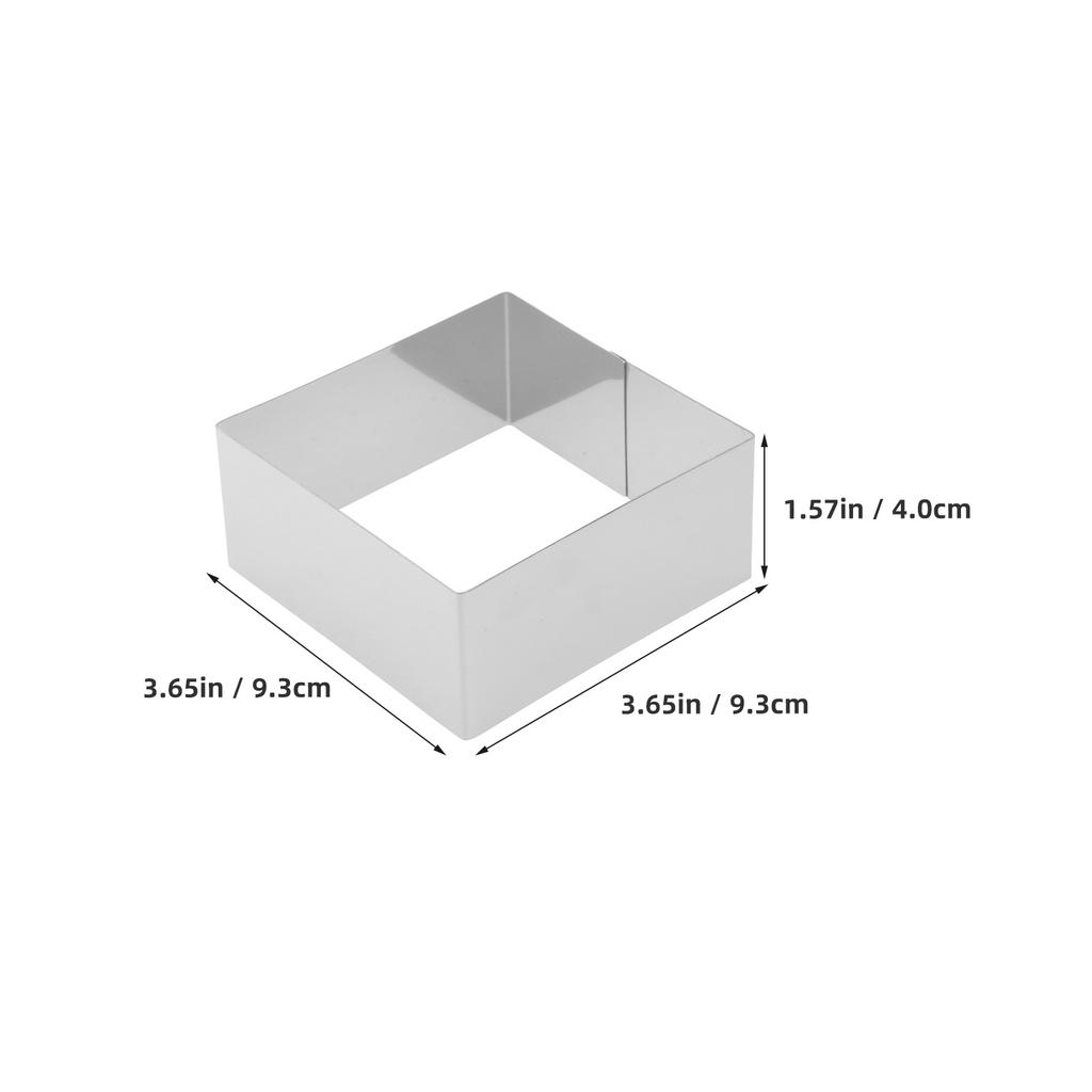 Stainless Steel Cake Ring 3 Inch Square Mousse Mould Baking Pastry Dessert Tool Cookie Cutter Oven Safe Kitchen Barware