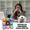 Cat Paw Keyboard Fidget Toy 9-in-1 LED Light-up Keyboard Keychain Decompression Button Finger Clicker Toy Work Travel Stress Relief Desk
