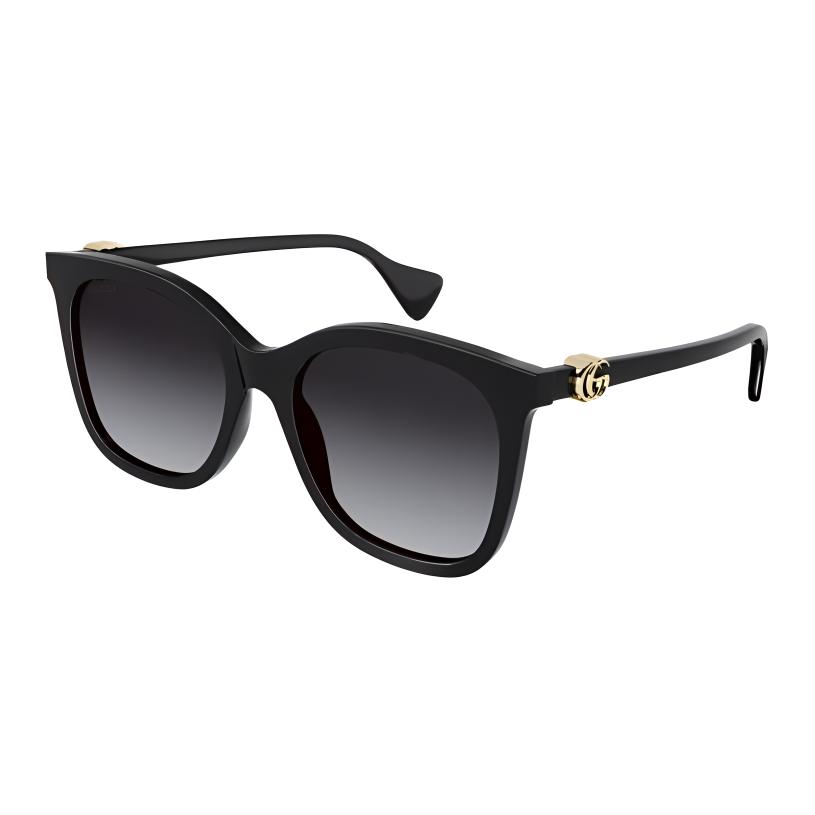 GUCCI Pattern Logo Frame Plate Frame Cat's Eye Sunglasses Unisex Couple Model Black